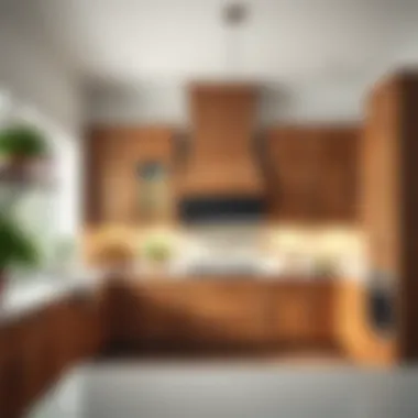 Elegant wood finish kitchen cabinets highlighting craftsmanship and texture