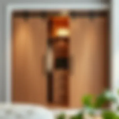 Completed sliding door closet showcasing functionality