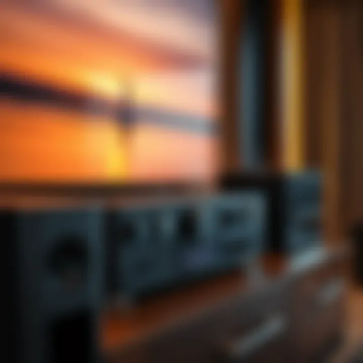 High-End Audio-Visual Equipment for Enhanced Experience Close-up of high-end audio-visual equipment demonstrating quality and functionality