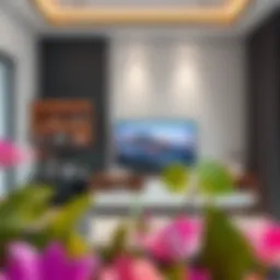 Modern home entertainment centre design showcasing sleek lines and integrated technology