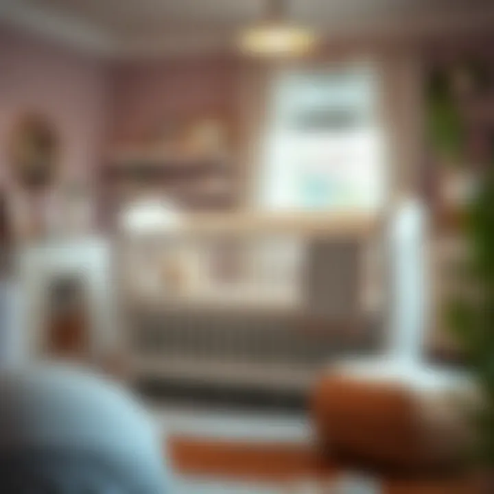 Chic Convertible Crib Bedding Setup Elegant convertible crib bedding set in a cozy nursery