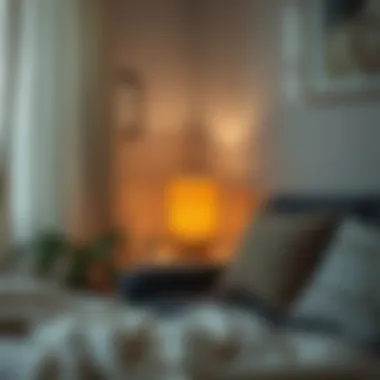 Cozy reading nook with a cordless table lamp