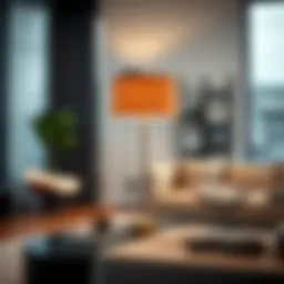 Elegant cordless table lamp enhancing a modern living room