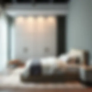 Contemporary corner wardrobe showcasing sleek lines and minimalist design