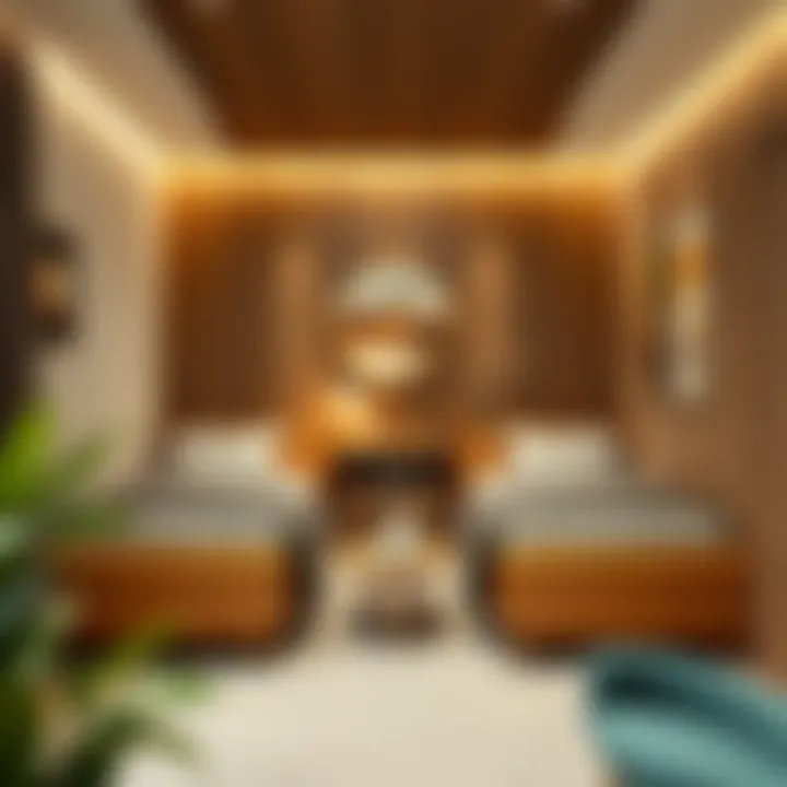 Cozy setup of two single beds for optimal space utilization