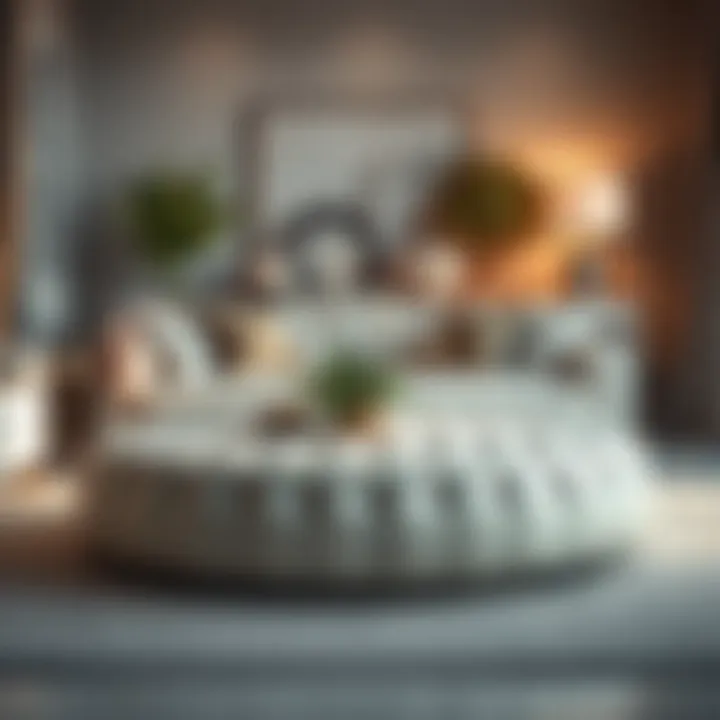 Stylish cream leather ottoman as a centerpiece