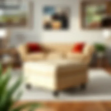 Versatile cream leather ottoman in different interior styles