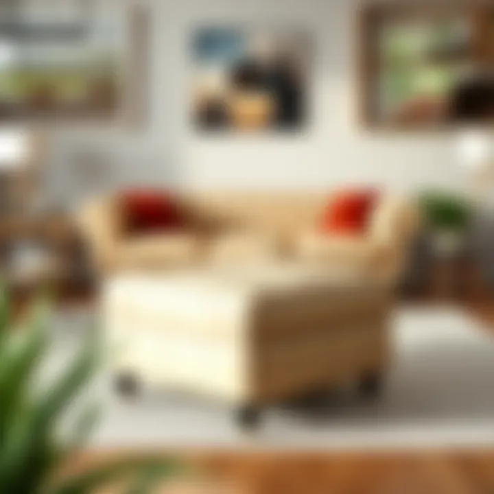 Versatile cream leather ottoman in different interior styles