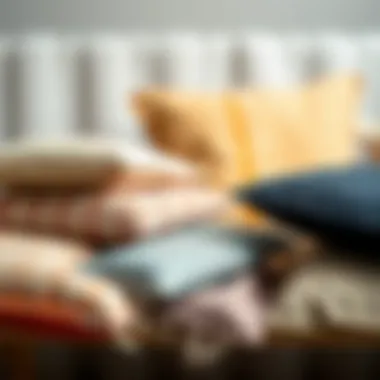 A variety of fabric swatches showcasing different cushion materials