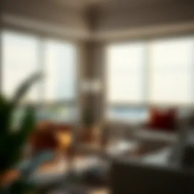 Customized Blinds Enhancing Interior Spaces Finished customized window blinds in a stylish setting