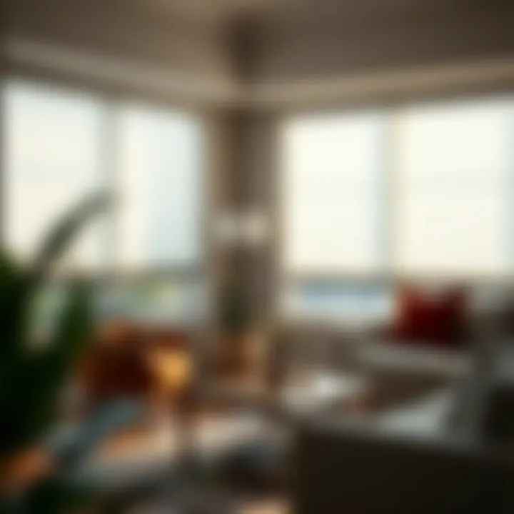 Customized Blinds Enhancing Interior Spaces Finished customized window blinds in a stylish setting