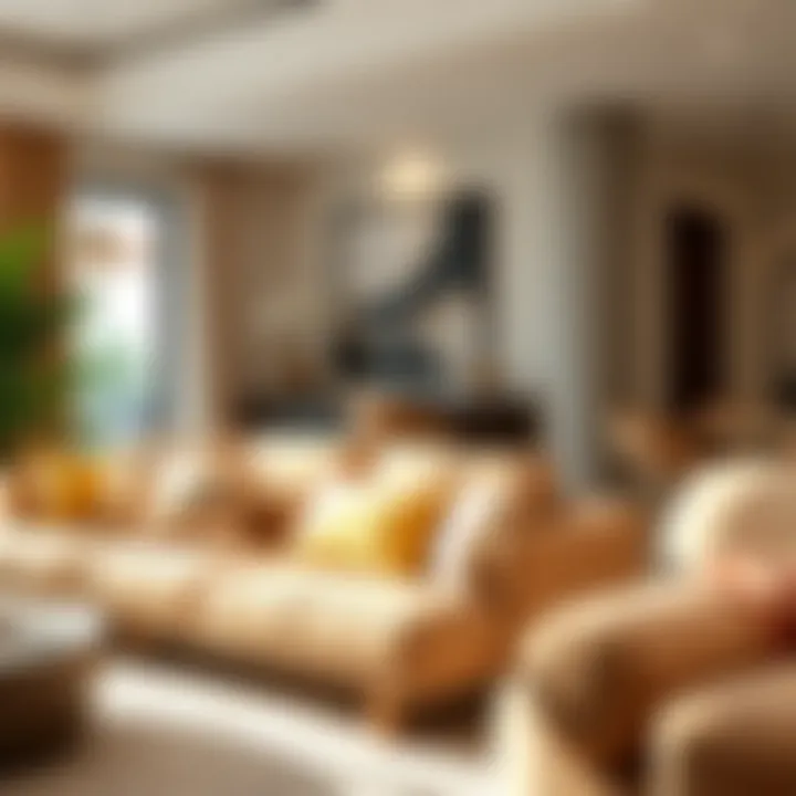 Elegant cylindrical couch pillows in a modern living room setting