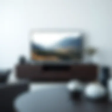 Elegant dark wood TV stand showcasing modern design.