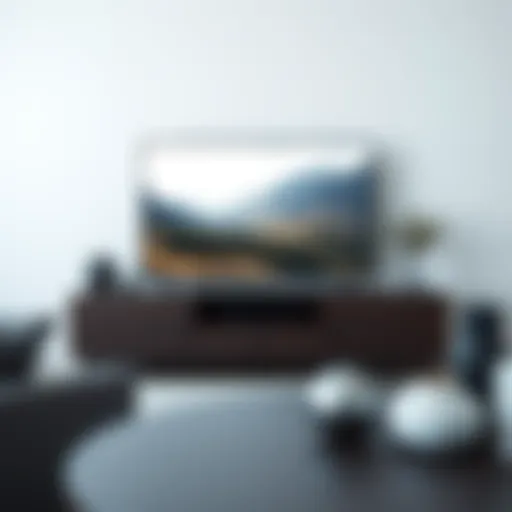 Elegant dark wood TV stand showcasing modern design.