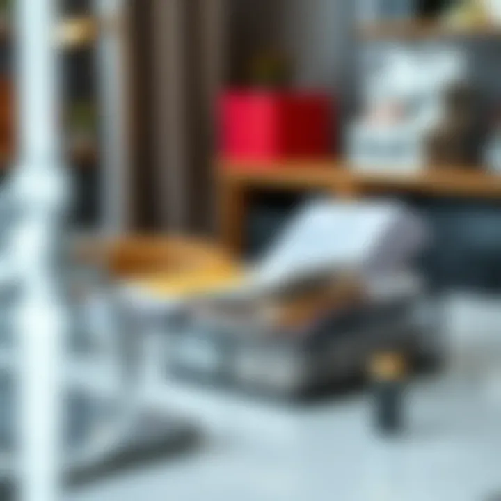 Stylish metal inbox tray with organized papers