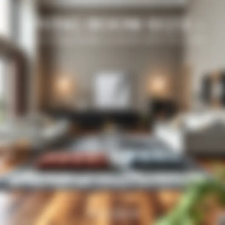 A visual guide comparing rug sizes in different living room settings.