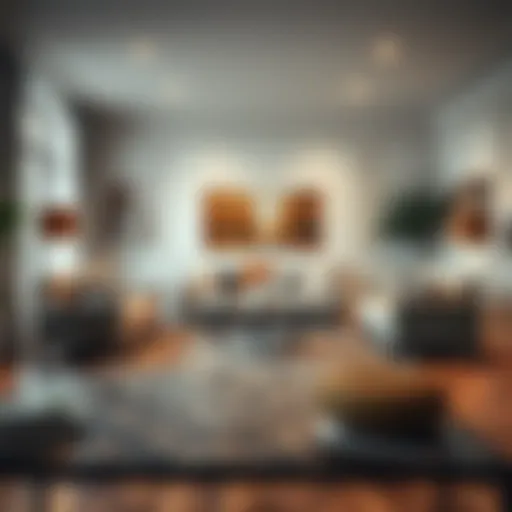 A well-styled living room showcasing a perfect area rug fit.