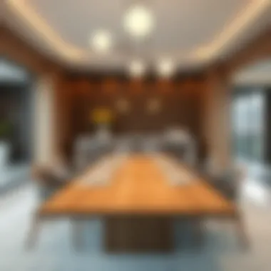 Minimalist Dining Table Set Contemporary dining area showcasing a minimalist table set