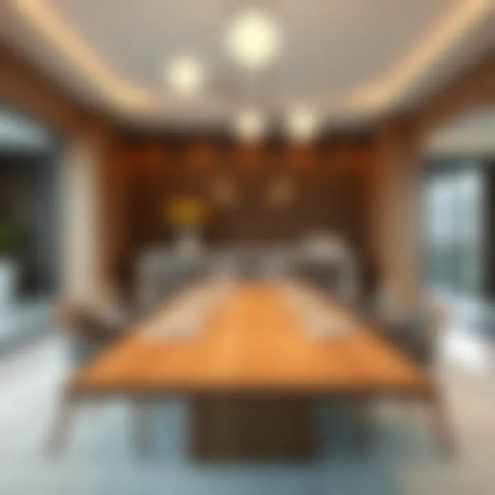 Minimalist Dining Table Set Contemporary dining area showcasing a minimalist table set