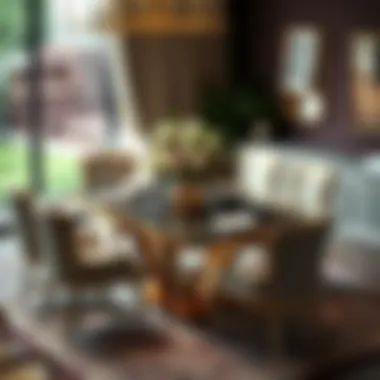 Elegant Dining Table Set Luxurious dining table set featuring elegant design