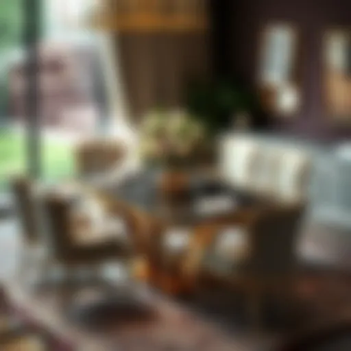 Elegant Dining Table Set Luxurious dining table set featuring elegant design