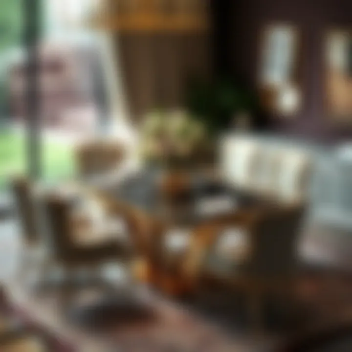 Elegant Dining Table Set Luxurious dining table set featuring elegant design