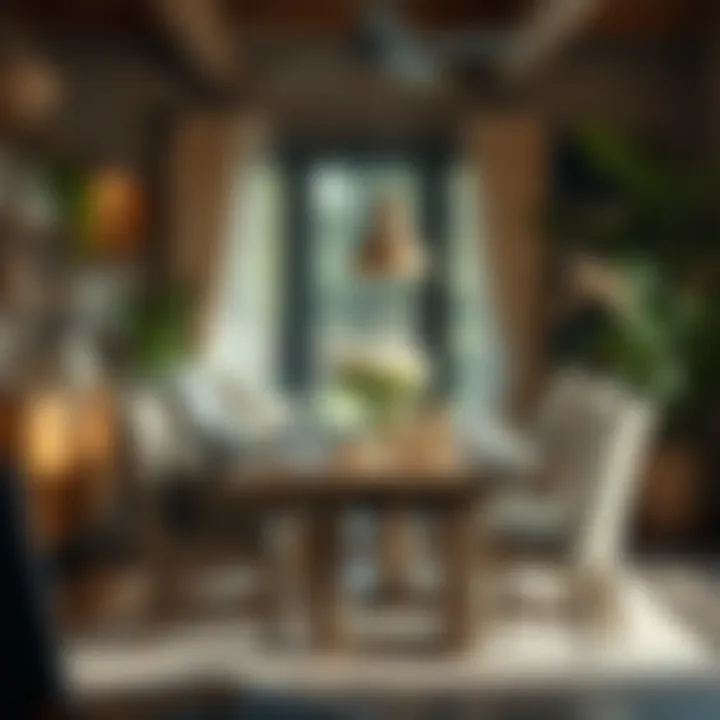 Rustic Dining Table Set Rustic dining table set surrounded by warm decor