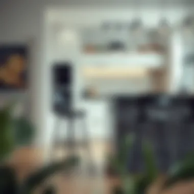 Elegant discount bar stools with backs in a modern kitchen setting