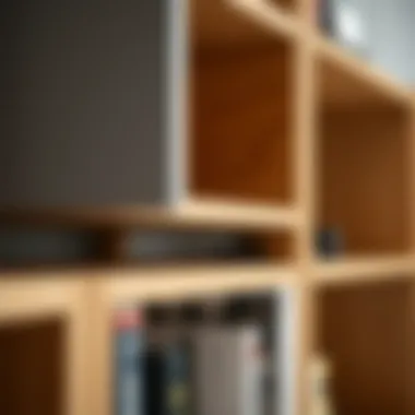 Assembly Components Overview Close-up of bookshelf assembly parts