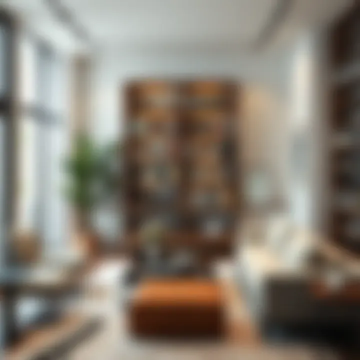 Contemporary Bookshelf Design Modern bookshelf in a stylish living room