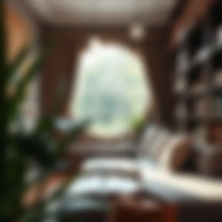 Inviting Reading Space Cozy reading nook with a bookshelf