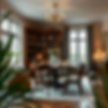 A cozy dining space that blends classic and modern elements for an inviting atmosphere