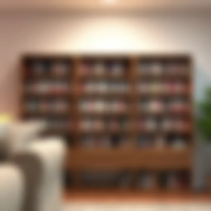 Space-Saving DVD Shelving Units Compact DVD shelving units maximizing small spaces