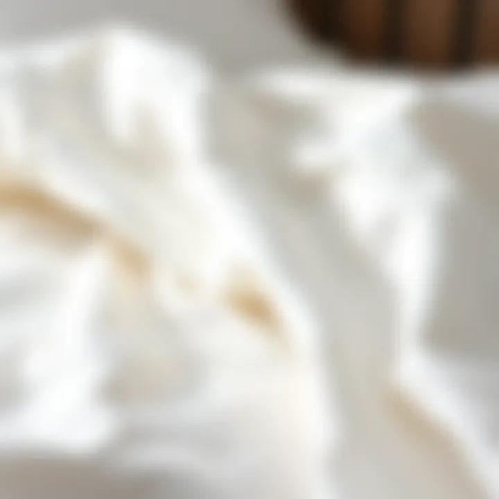 Breathable Cotton Fabric Close-up view of the breathable fabric of 100% cotton sheets