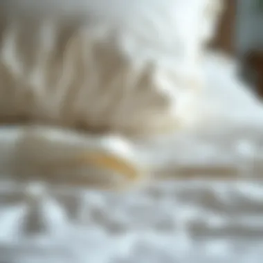 Luxurious Texture of Cotton Sheets Luxurious 100% cotton split king sheets showcasing intricate texture