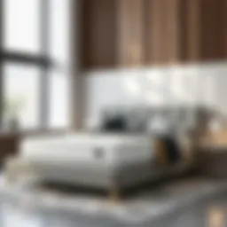 Elegant king size bed with high-quality mattress showcasing modern design