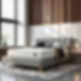 Modern Design King Size Bed Elegant king size bed with high-quality mattress showcasing modern design