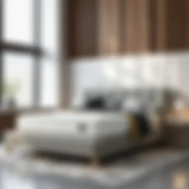 Modern Design King Size Bed Elegant king size bed with high-quality mattress showcasing modern design