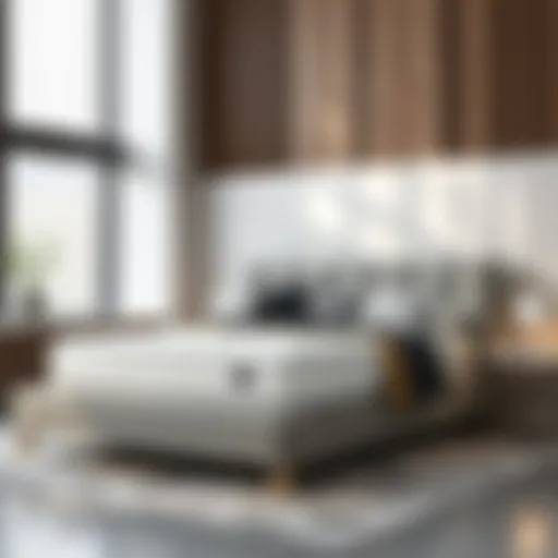 Modern Design King Size Bed Elegant king size bed with high-quality mattress showcasing modern design