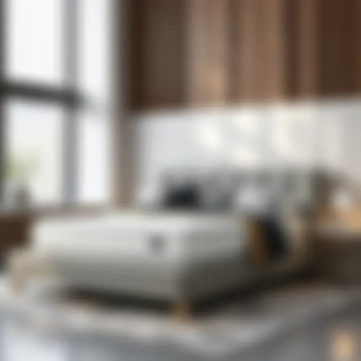 Modern Design King Size Bed Elegant king size bed with high-quality mattress showcasing modern design