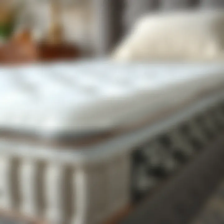 Quality Materials in Mattresses Close-up of materials used in a king size mattress for comfort and durability