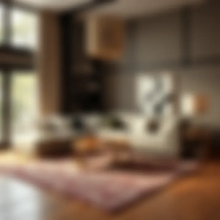 Cozy living space enhanced by a rug