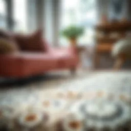 Luxurious textures of a soft rug