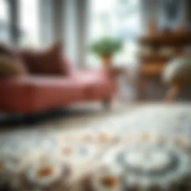 Luxurious textures of a soft rug