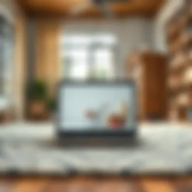 Online shopping for rugs on a digital device