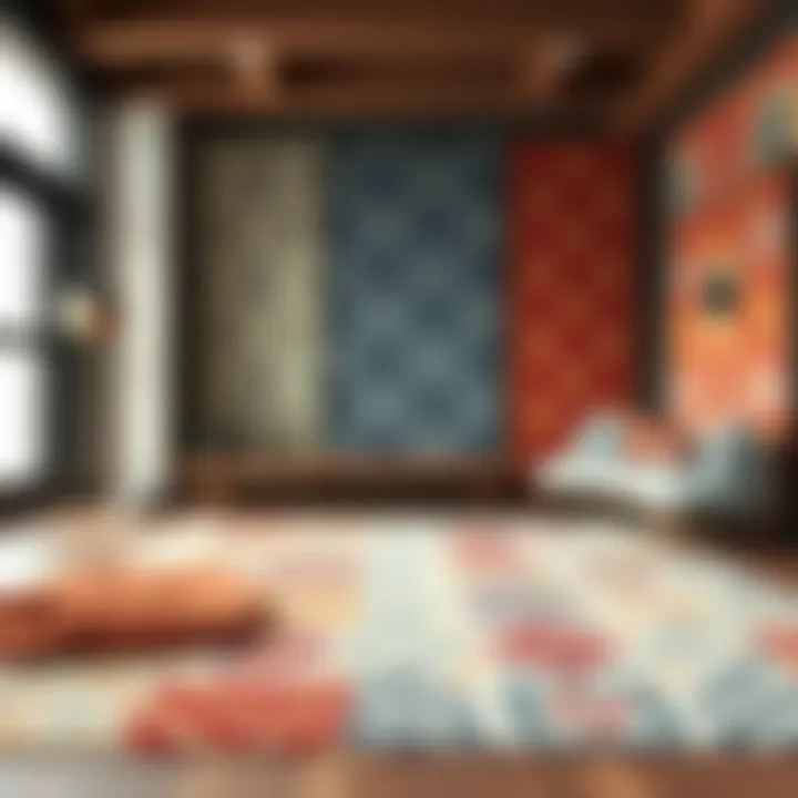 Variety of rug patterns showcasing style diversity