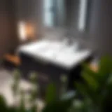 Contemporary bath sink vanity combo showcasing sleek design