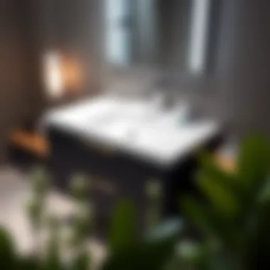 Contemporary bath sink vanity combo showcasing sleek design