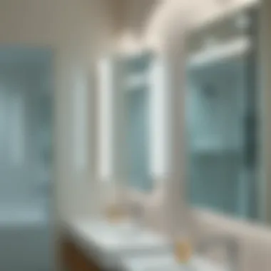 Stylish Mirror Options Stylish bathroom showcasing various mirror options with lights