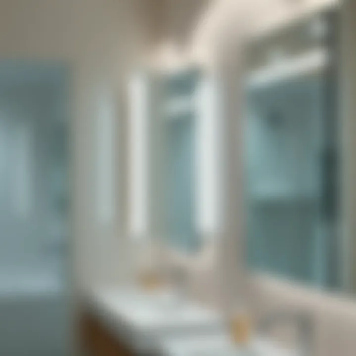 Stylish Mirror Options Stylish bathroom showcasing various mirror options with lights